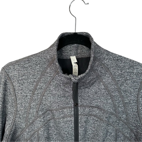 Lululemon Define Jacket Heathered Grey Zip Front Size 14 Athleisurecore - Picture 6 of 15